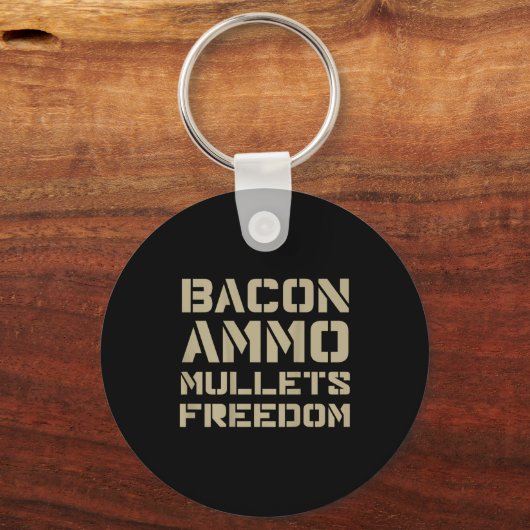 Bacon Ammo Mullets Dom (on Back)  キーホルダー (正面)
