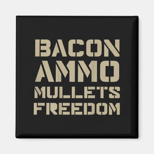 Bacon Ammo Mullets Dom (on Back)  マグネット (正面)