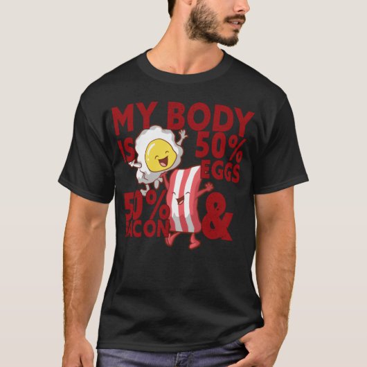 Bacon And Eggs Breakfast Fastfood Food Lover vinta Tシャツ (正面)