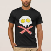BACON AND EGGS COOL SKULL BONES SPOOF Tシャツ (正面)