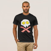 BACON AND EGGS COOL SKULL BONES SPOOF Tシャツ (正面フル)