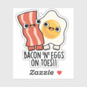 Bacon And Eggs On Toes Funny Toast Pun  シール (シート)
