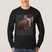 BACON BACON BACON Cute and Pig Bacon Tシャツ (正面)