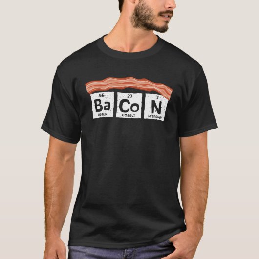 Bacon Bacon Science Bacon Bacon Tシャツ (正面)