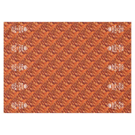 Bacon Calm保とYour Text テーブルクロス (正面(横))