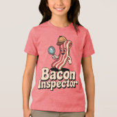 Bacon Inspector Funny Food トライブレンドＴシャツ (正面)