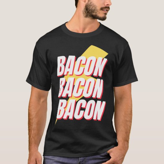 Bacon Keto Fat Fueled Retro Workout Gym Fitness Sq Tシャツ (正面)
