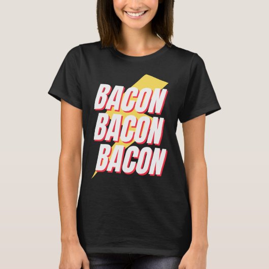 Bacon Keto Fat Fueled Retro Workout Gym Fitness Sq Tシャツ (正面)