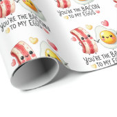 Bacon to My Eggs Love Gift Wrapping Paper ラッピングペーパー (ロールコーナー)