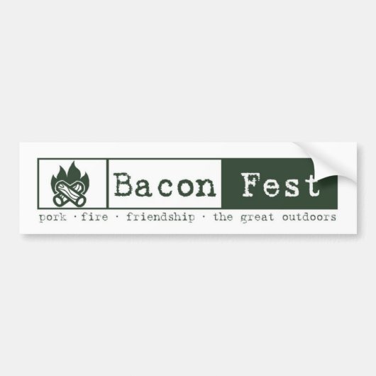 BaconFestのバンパーステッカー バンパーステッカー (正面)