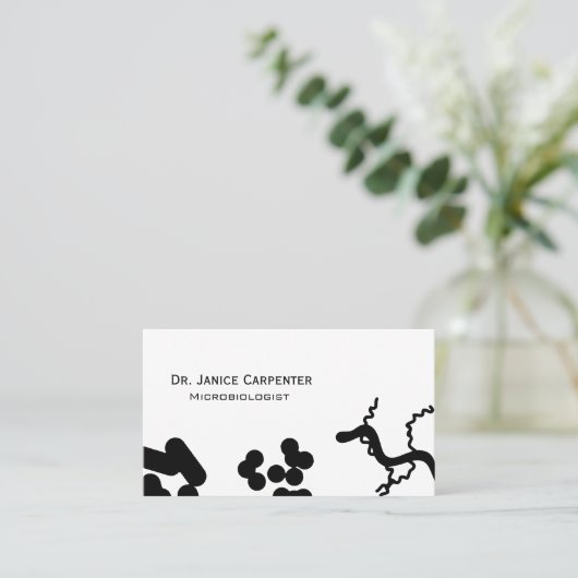 Bacteria Medical Micro Black & White名刺 名刺 (スタンド正面)