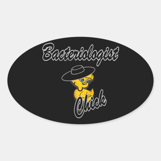 Bacteriologistのひよこ#4 楕円形シール (正面)