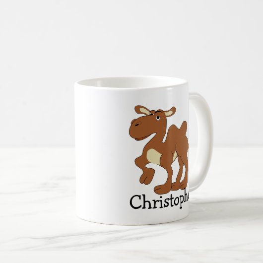 Bactrian Camel Design Personalised コーヒーマグカップ (正面右)