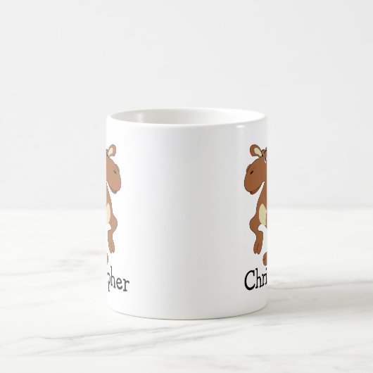 Bactrian Camel Design Personalised コーヒーマグカップ (中央)