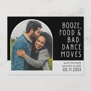Bad おもしろい Dance Moves写真Save the Date 案内ポストカード