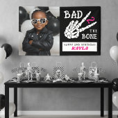 Bad 2 the Bone スケルトン 写真 2歳の誕生日パーティー 横断幕