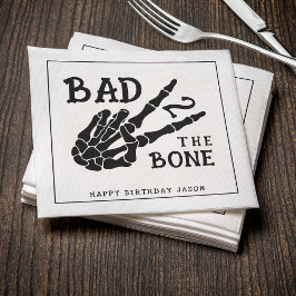 Bad 2 the Bone スケルトン 2歳の誕生日パーティー スタンダードカクテルナプキン
