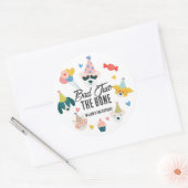 Bad 2 the Bone Dogs & Cat Balloons 2nd Birthday ラウンドシール (封筒)