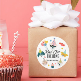 Bad 2 the Bone Dogs & Cat Balloons 2nd Birthday ラウンドシール