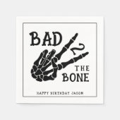 Bad 2 the Bone Skeleton 2nd Birthday Party スタンダードカクテルナプキン (正面)