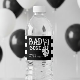 Bad 2 the Bone Skeleton 2nd Birthday Party ペットボトルラベル