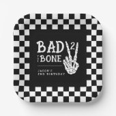 Bad 2 the Bone Skeleton 2nd Birthday Party ペーパープレート (正面)