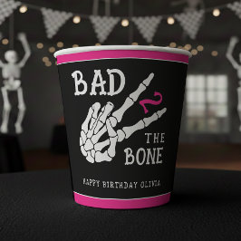 Bad 2 the Bone Skeleton 2nd Birthday Party 紙コップ
