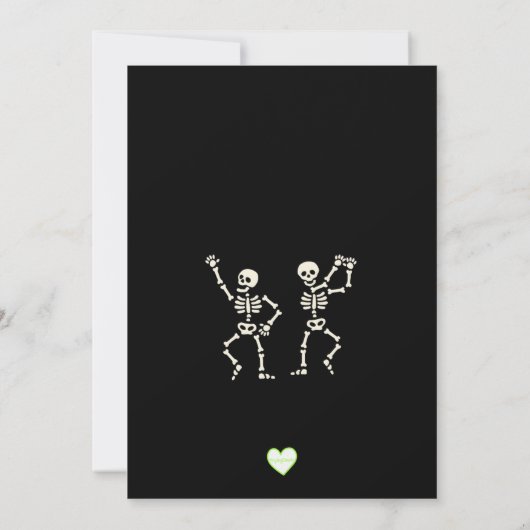 Bad 2 the bone  skeleton birthday party 招待状 (裏面)