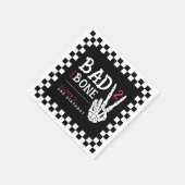 Bad 2 the Bone Skeleton Pink 2nd Birthday Party スタンダードカクテルナプキン (角)