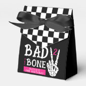 Bad 2 the Bone Skeleton Pink 2nd Birthday Party フェイバーボックス (正面サイド)