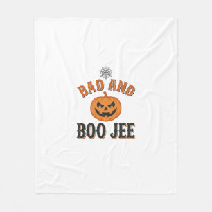 Bad And Boo Jee ハロウィン パンプキン グラフィック_1 フリースブランケット