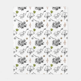 Bad and Boo-jee Gothic Halloween フリースブランケット