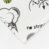 Bad and Boo-jee Gothic Halloween フリースブランケット (角)