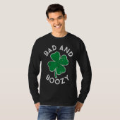 Bad And Boozy Lucky C St Patrick's Day Distress Tシャツ (正面フル)