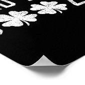 Bad And Boozy St Patricks Day Shamrock Green ポスター (角)