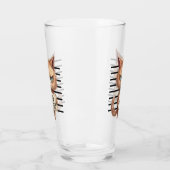 Bad Attitation Cat Mugshot おもしろい - Felineデザイン タンブラーグラス (左)