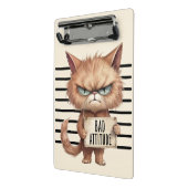 Bad Attitation Cat Mugshot おもしろい - Felineデザイン ミニクリップボード (アングル2)