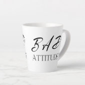 Bad Attitude, Funny Bold Quote Gift カフェラテマグ (右アングル)