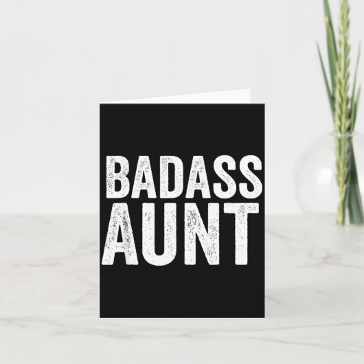 Bad Aunt Gift Funny New Aunt Idea New Niece Nephew カード (正面)
