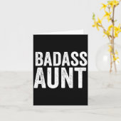 Bad Aunt Gift Funny New Aunt Idea New Niece Nephew カード (黄色い花)