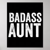 Bad Aunt Gift Funny New Aunt Idea New Niece Nephew ポスター (正面)
