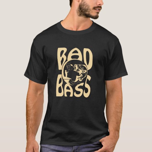 Bad Bass SVG カスタムカラー Tシャツ (正面)