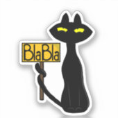 Bad Boogie - 猫 - "BlaBla" 楽しいサイン ステッカー シール (正面)