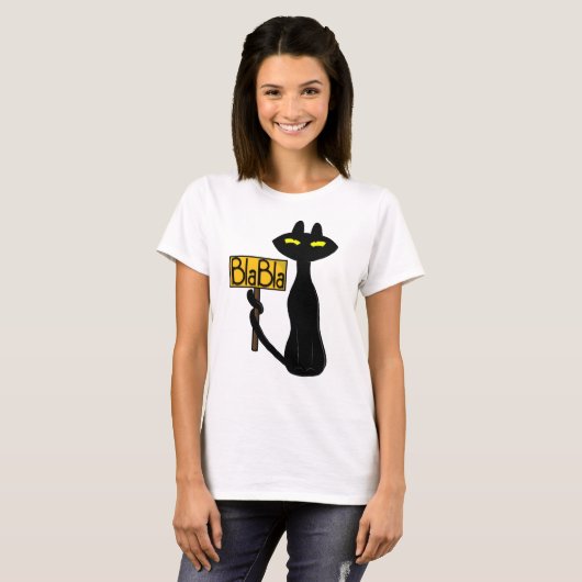 Bad Boogie - 猫 - "BlaBla" Tシャツ (正面フル)