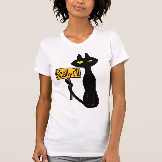 Bad Boogie - The Cat - "マジ？！"  笑えるTシャツ Tシャツ (正面)
