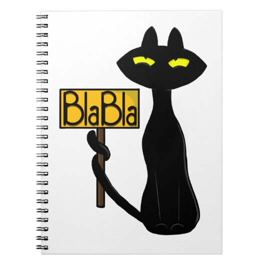 Bad Boogie -The Cat- "BlaBla" おもしろいサイン ノート (正面)