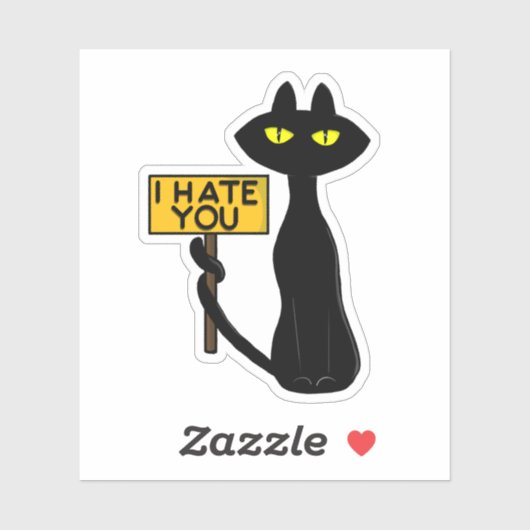 Bad Boogie -The Cat- "IHATEYOU" ふざけたステッカー シール (シート)