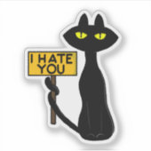 Bad Boogie -The Cat- "IHATEYOU" ふざけたステッカー シール (正面)