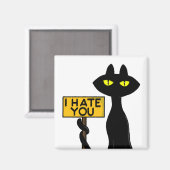 Bad Boogie -The Cat- "IHATEYOU" 面白い マグネット (正面/裏面)