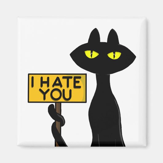 Bad Boogie -The Cat- "IHATEYOU" 面白い マグネット (正面)